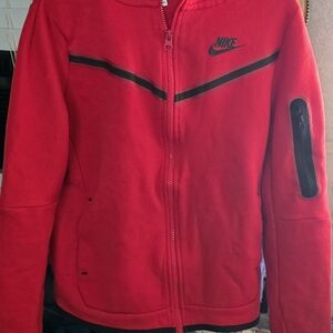 Nike Red and Black Zip-Up Jacket